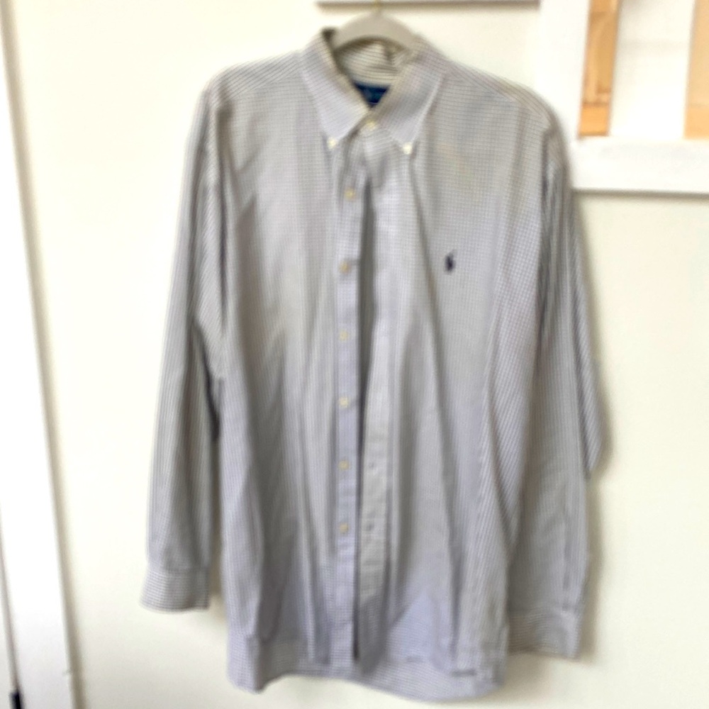 Ralph Lauren BLAKE two ply cotton dress shirt large